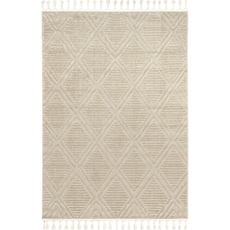 Arvin Olano x Rugs USA Chandy Textured Wool Ivory Area Rug & Reviews