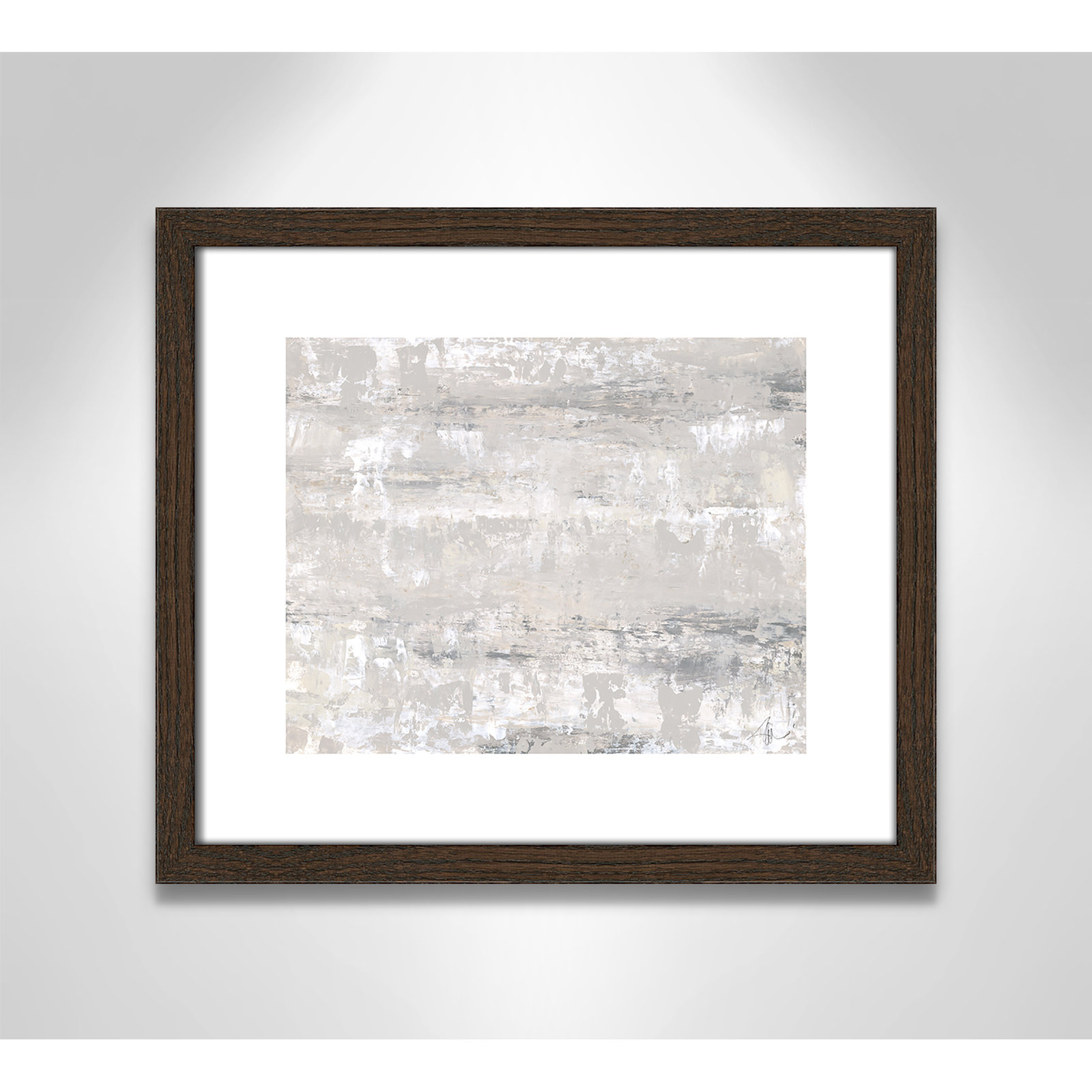 Tryston "Desert Winds" Print by Filippo Ioco, Walnut Wood Framed Paper, 13" H x 15" W x 0.75" D