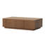 Table basse 51,1 "avec tiroirs et rangement caché, table de salon de style Mid-Century