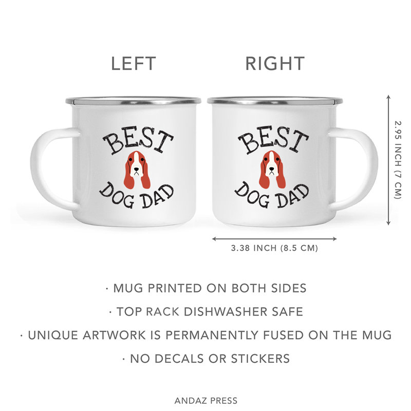 Grande tasse à café « Best Dog Dad », Basset hound