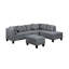 104.5" Upholstered Sofa,Chaise & Ottoman