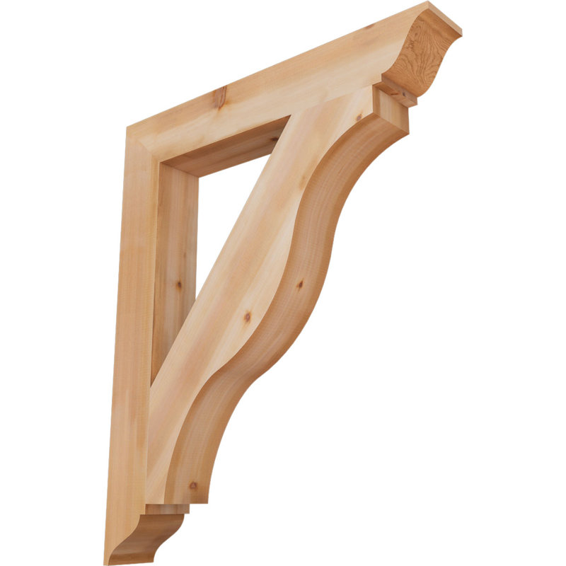Support traditionnel lisse l 5 5 po x P 40 po x H 48 po, cèdre rouge de l'Ouest, Cèdre rouge, H 48 po x l 5,5 po x P 40 po
