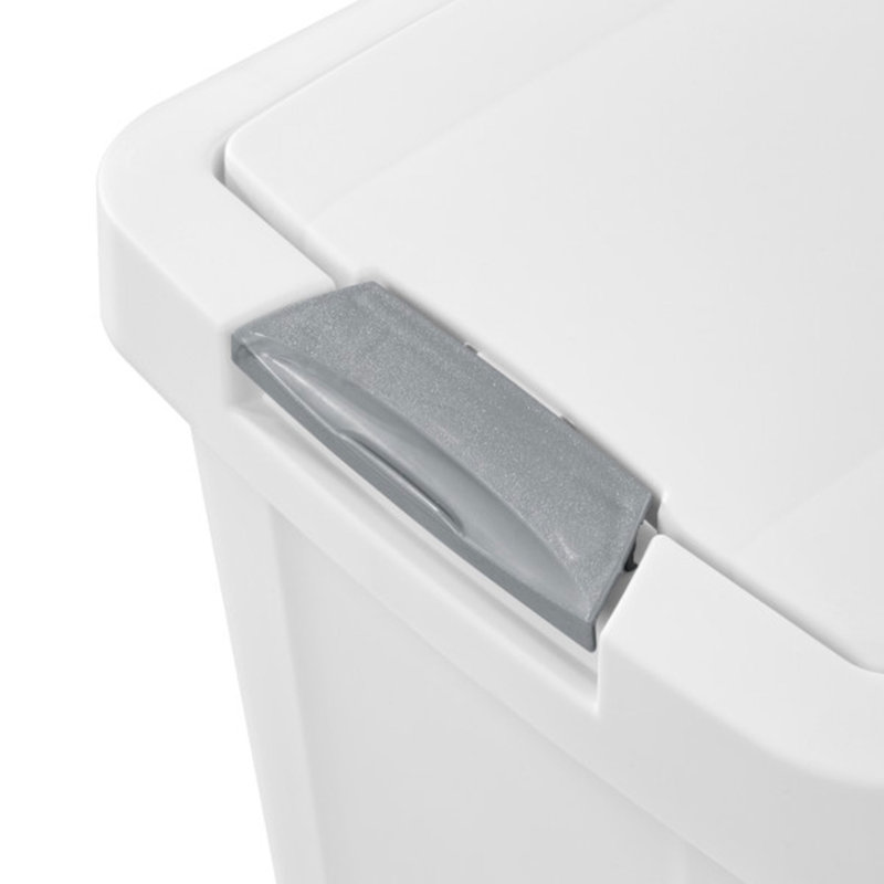 Sterilite TouchTop Wastebasket Trash Can with Latch