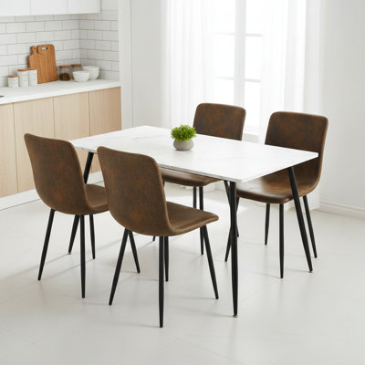 Marble Look Dining Table