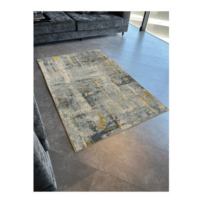 Blue Abstract Pattern Creative Modern Decorative Washable Rug