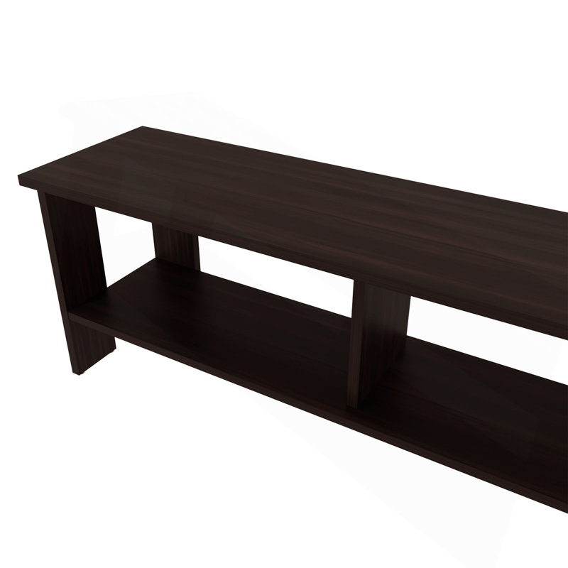 Meuble télé moderne avec tablettes ouvertes spacieuses, idéal pour le rangement élégant et fonctionnel d'un salon, meuble télé
