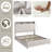 Bed Frame With 50.8" Tall Headboard, Platform Velvet Upholstered Bed Frame With 4 Storage Drawers-1686907605-1686907606