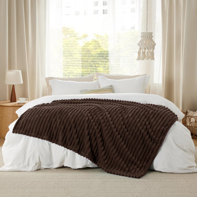 Jeté de lit en molleton pour lit canapé - douillettes douillettes, petite couverture mignonne 50 po x 60 po