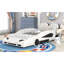 Race Car-Shaped Platform Bed With Wheels