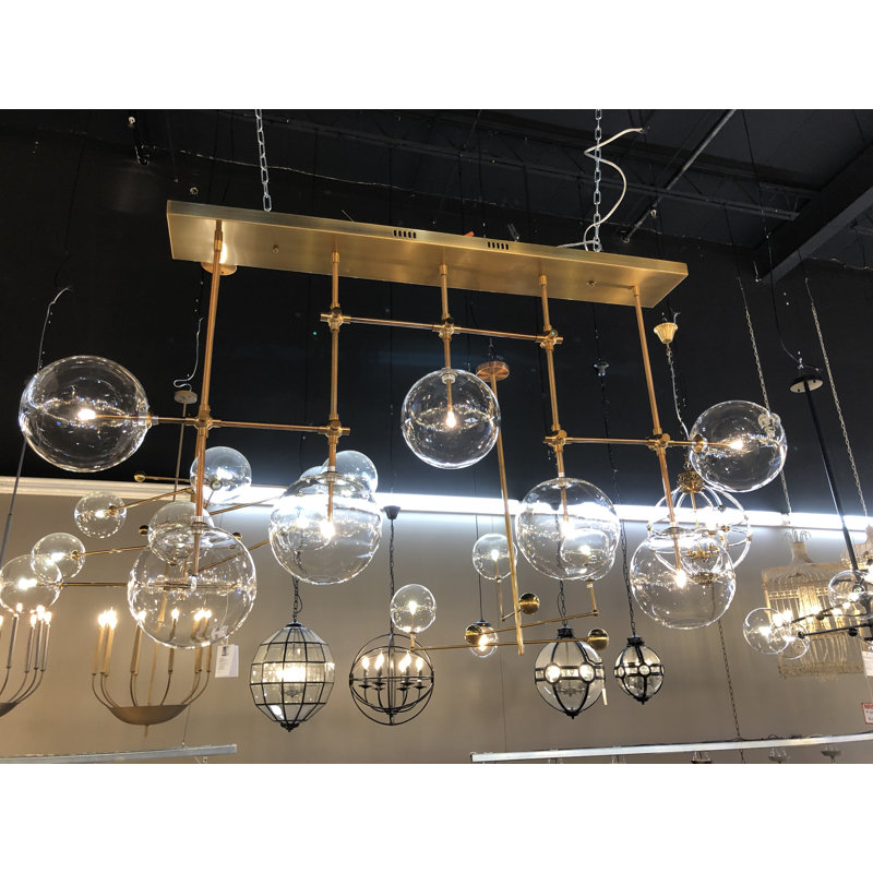 Lustre spoutnik linéaire à 7 lumières Pittsfield