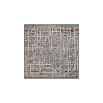 Machine Washable Gray Area Rug