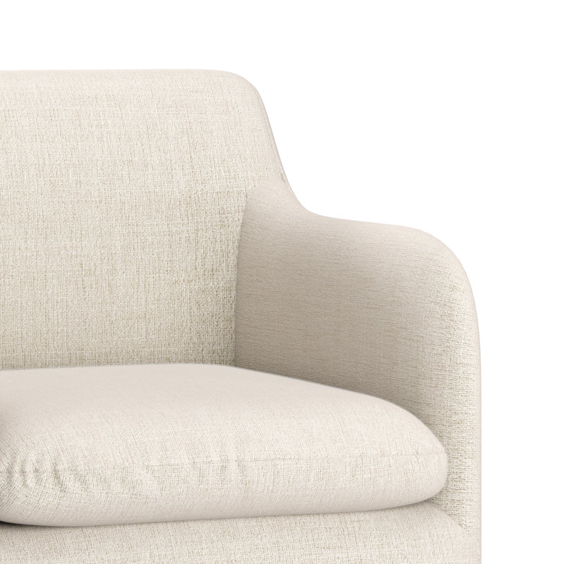 Fauteuil de salle à manger Wellings, Blanc cassé / blanc