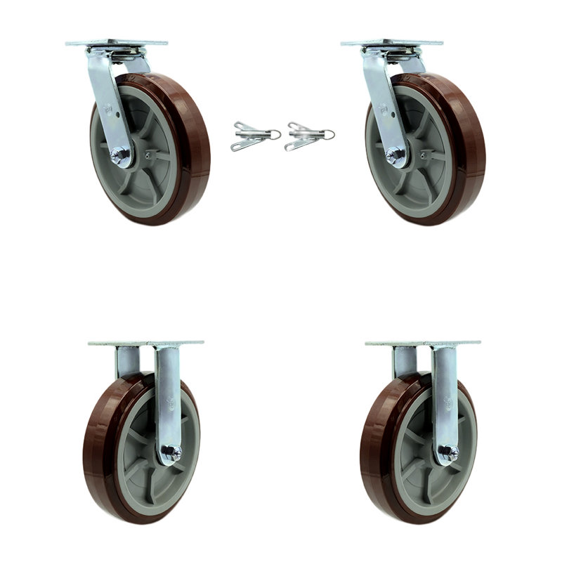 4 Piece Swivel Bolt on Caster Set