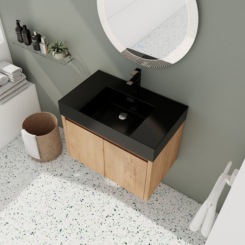 Meuble-lavabo simple 29,97 po avec plateau en résine Frieso