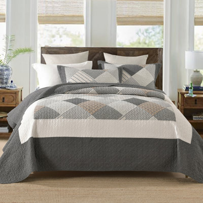 DDUOXIN 100% Cotton 98×106 inch Quilt Sets - 1 Quilt with 2 Pillow Shams