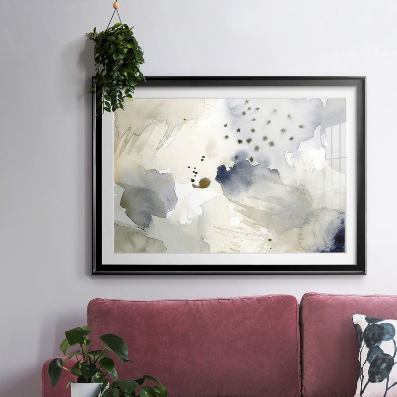 Bergamote séchée en brume II, H 19 po x l 27 po x P 1,5 po, Noir