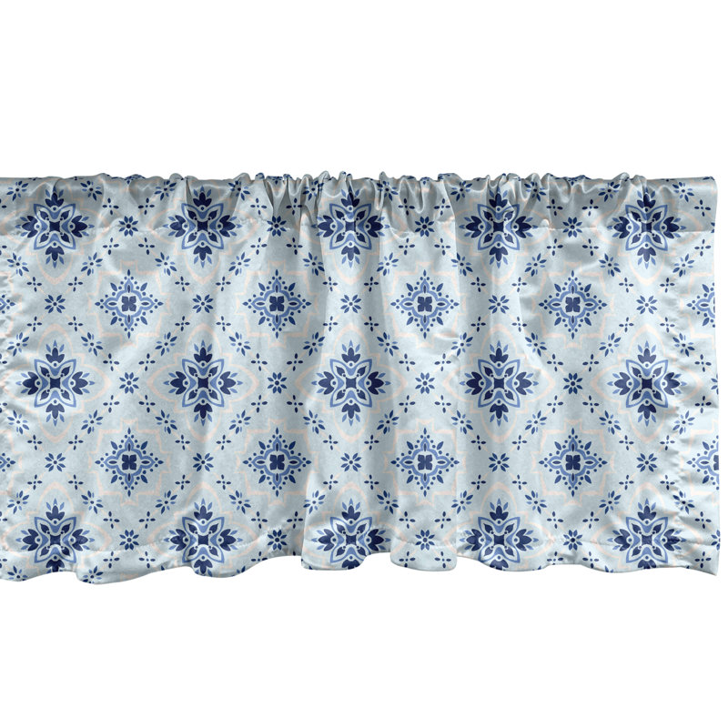 Ensemble de 2 cantonnières Ambesonne Azulejo, L 54 po x L 12 po