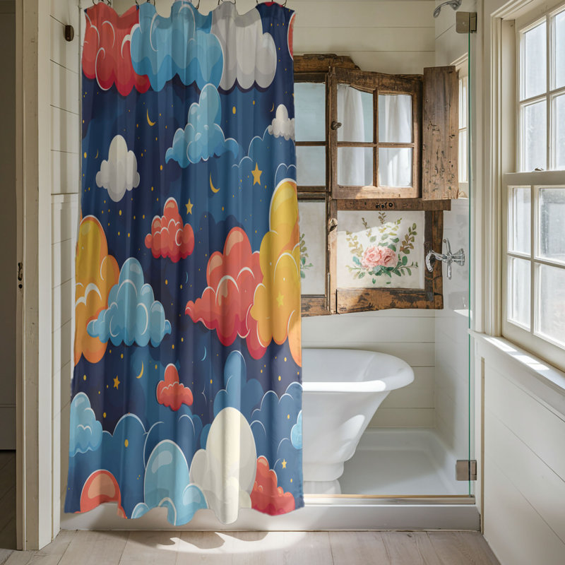 Rideaux de douche Cloudy Dreams - Premium, H 74 po x l 71 po