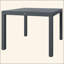 Table de salle à manger extensible pour l'extérieur, table de patio à cadre en aluminium de 41 à 83 po avec plateau en acier effet bois, table de patio extensible pour 6 à 8 personnes