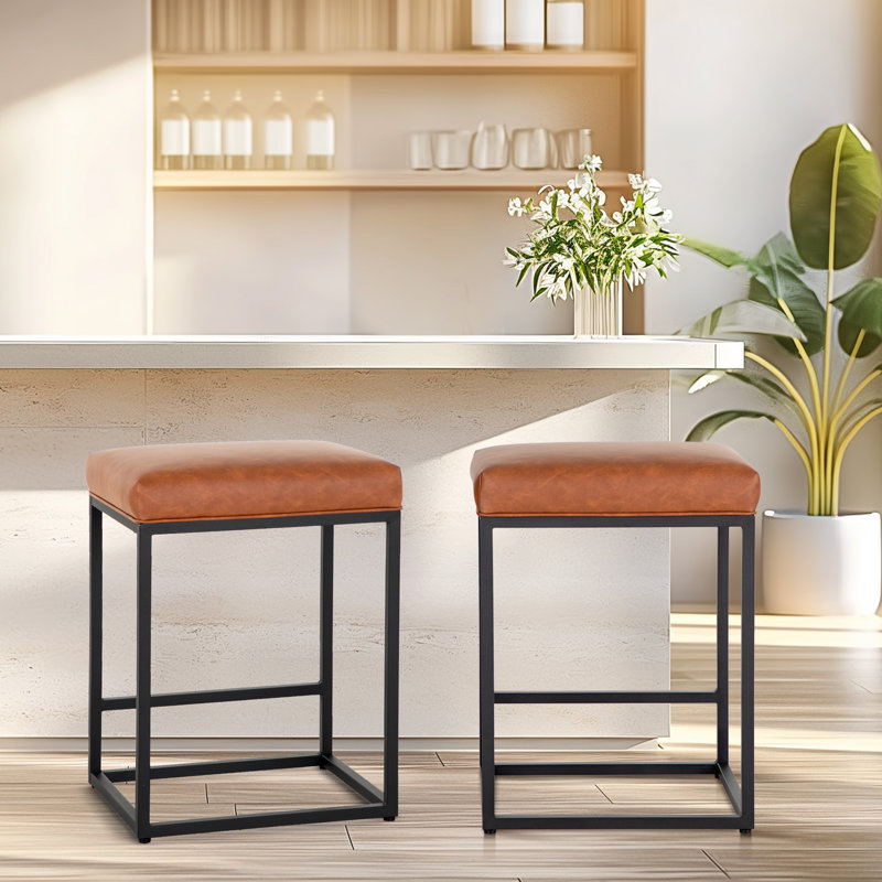 Tabourets 24 po Jadwiga, Marron, Tabouret de comptoir (siège d'une hauteur de 24 p, 2