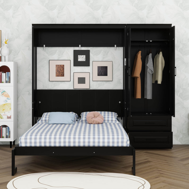 Upholstered Bed, Black