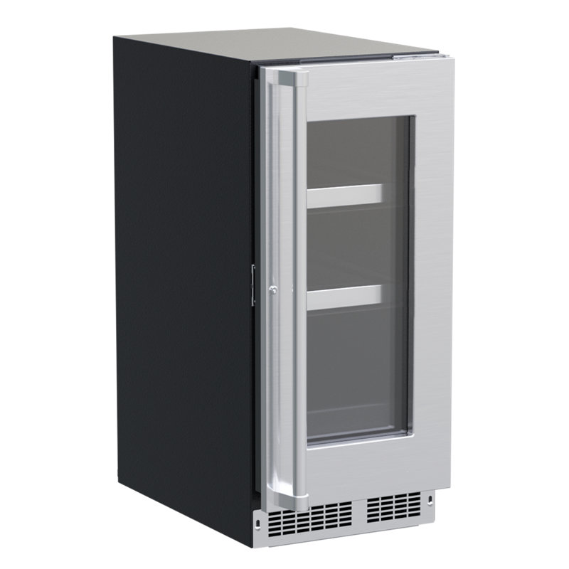 Marvel Appliances 14.88'' W Built-In 35 Cans (12 oz.) 2.7 Cubic Feet Beverage Cooler with Wine Storage and Reversible Door