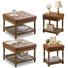 Gladis 4-Piece Faux Leather Coffee Table and End Table Set with Storage