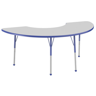 Table d'activité demi-lune 36 "x 72" avec pieds réglables