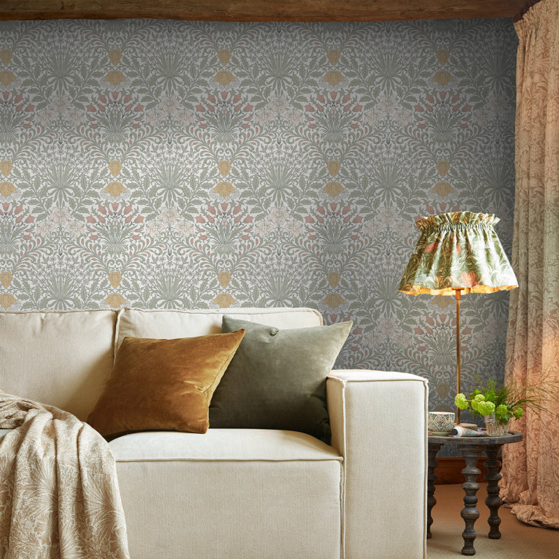 William Morris Garden Soft Wallpaper, Green