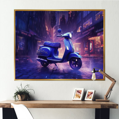 Scooter City Rides II sur impression sur toile