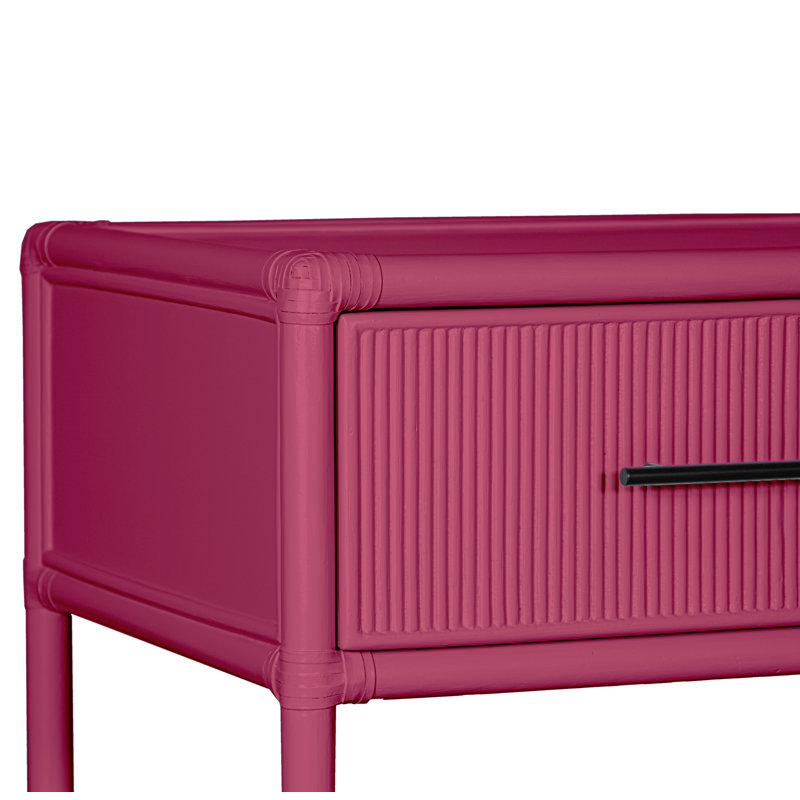 Juno One-Drawer Nightstand, Hot Pink