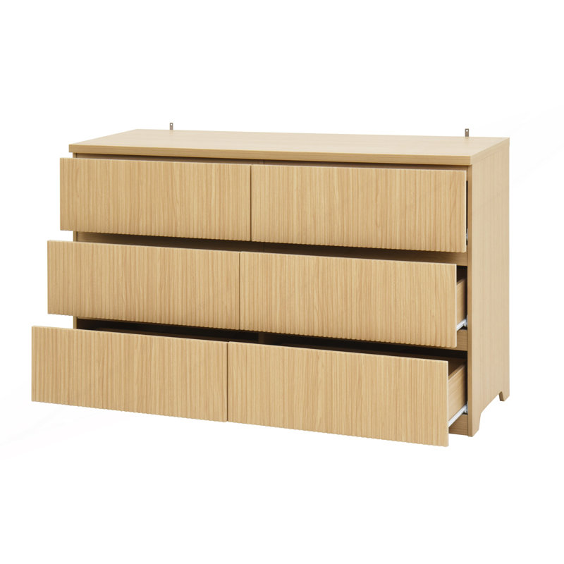 Commode 6 tiroirs Modern, Naturel
