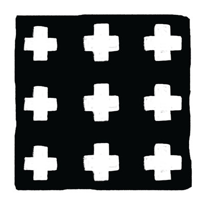 Swiss Cross Pattern - Wrapped Canvas Print
