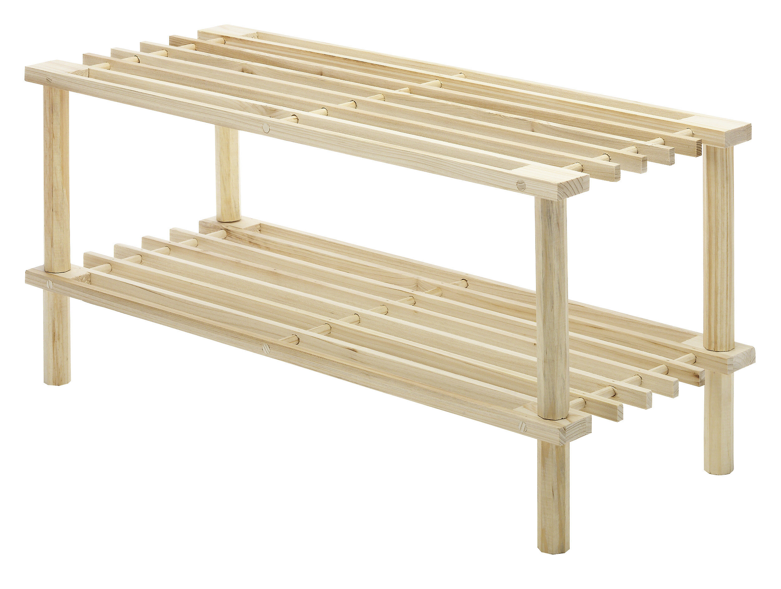 Whitmor 2-Tier, White Expandable and Stackable Shoe Rack