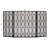 Abbygale Metal Foldable Mesh Netting 3 Panel Geometric Black Fireplace Screen