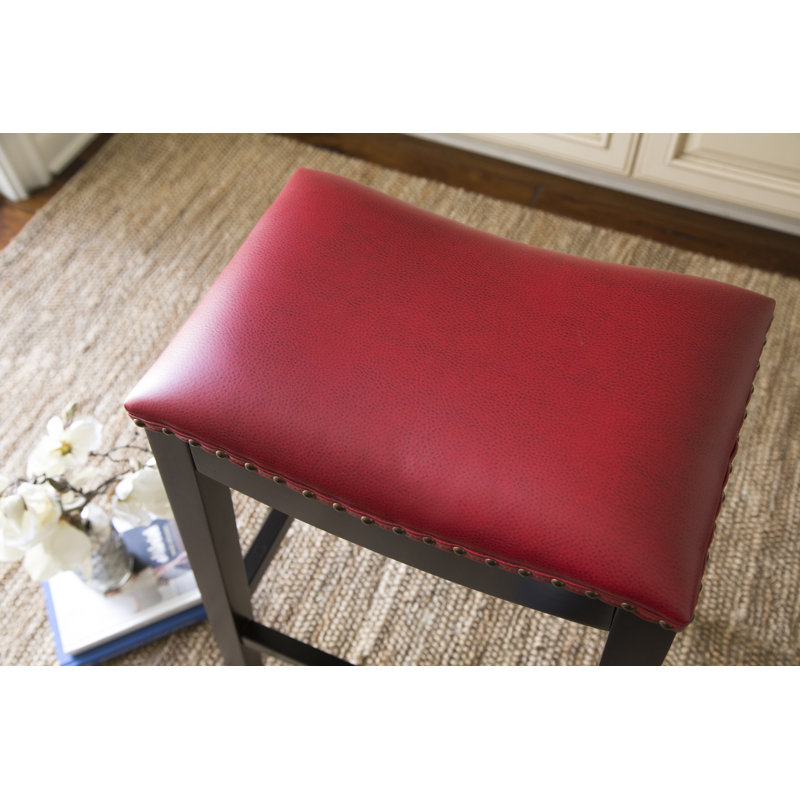 Tabouret de bar Oglethorpe, Rouge, Tabouret de comptoir (assise de 26 po de hauteur)