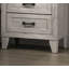 Table de chevet avec finition blanche délavée et élégante table de chevet 1Pc