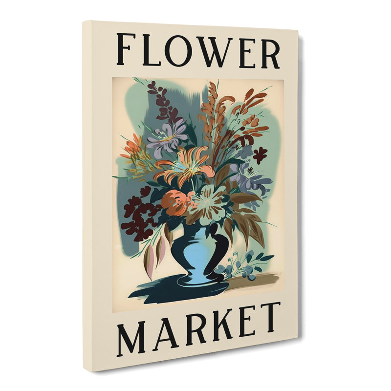 Antique Flower Market Exhibition No.14 - Wrapped Canvas, 50cm H x 35cm W x 3cm D