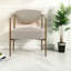 Élégantes chaises de salle à manger en polyuréthane beige, structure en fer, confort moderne pour la maison