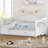 Wooden Daybed With Trundle, Extendable Daybed With Two Storage Drawers-1008814873