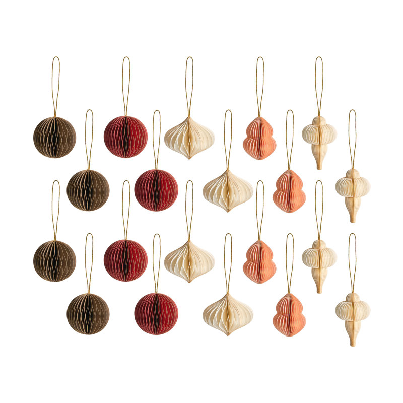 10cm Handmade Solid Colour Paper Hanging Figurine Ornament