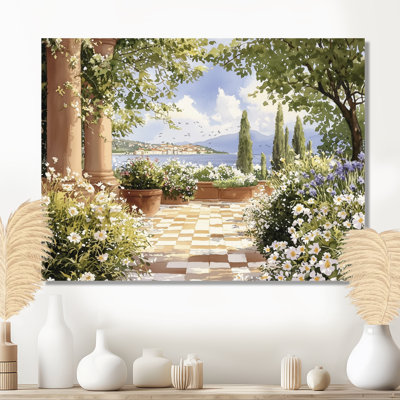 Serene Scenic Gardens In Italy I - Italy Canvas Print