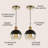 Shidler 7.5" 1-Light Mid-Century Modern Metal/Glass Adjustable Drop Globe LED Pendants