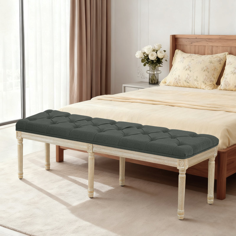 Boswick Bench, Dark Gray, 57.7"