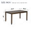 Table de salle à manger en bois rectangulaire, table de cuisine pour petit espace, table de salle à manger pour 4 personnes, noyer