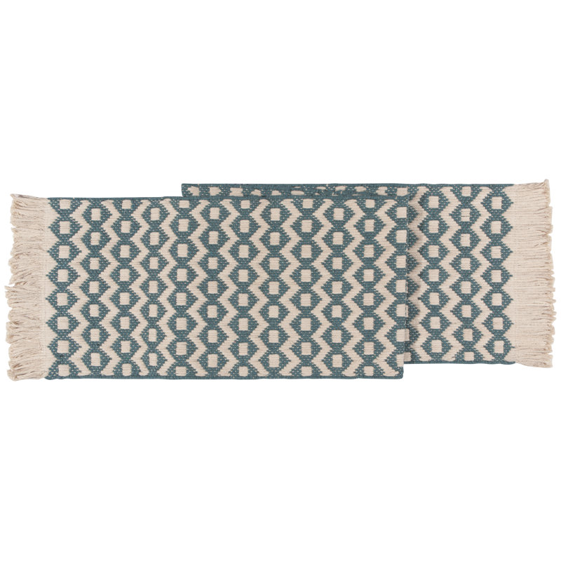 Chemin de table rectangulaire 100% coton Basilly