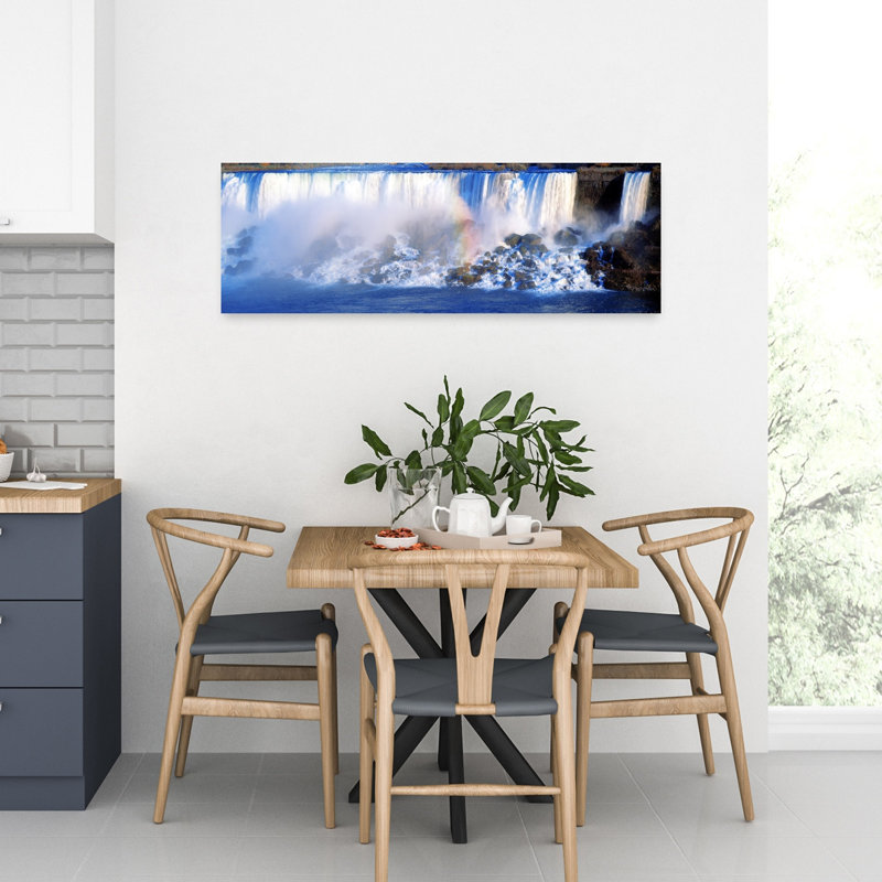 Chutes du Niagara, Canada, paysage contemporain abstrait, art mural, H 36 po x l 12 po