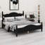 Structure de lit plateforme en bois, lit plateforme de style rétro avec support en lattes de bois-1729842364