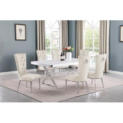 Hitansh Double Pedestal Dining Set