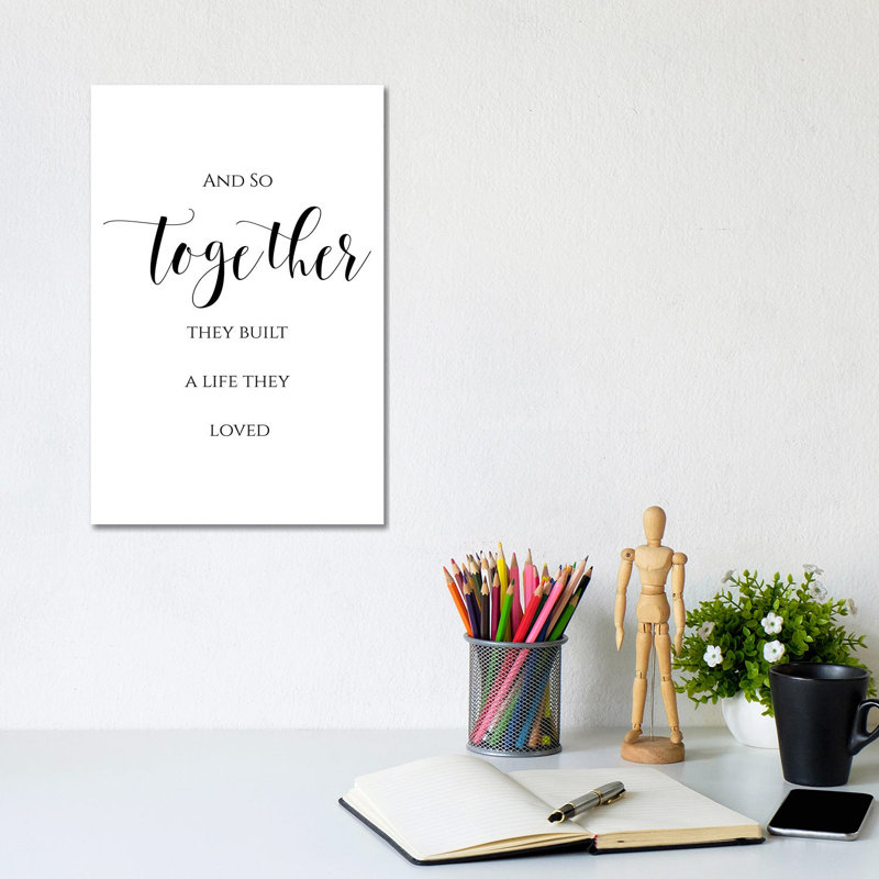 "And So Together Together Build a Life qu'ils ont adoré" par Eden Printables - impression sur toile tendue
